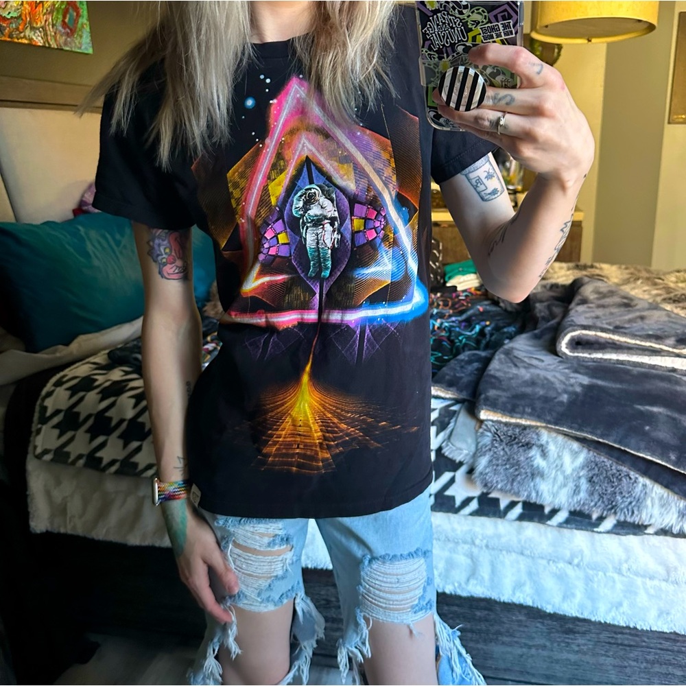 Imaginary Foundation Trippy Spaceman Graphic T-shirt